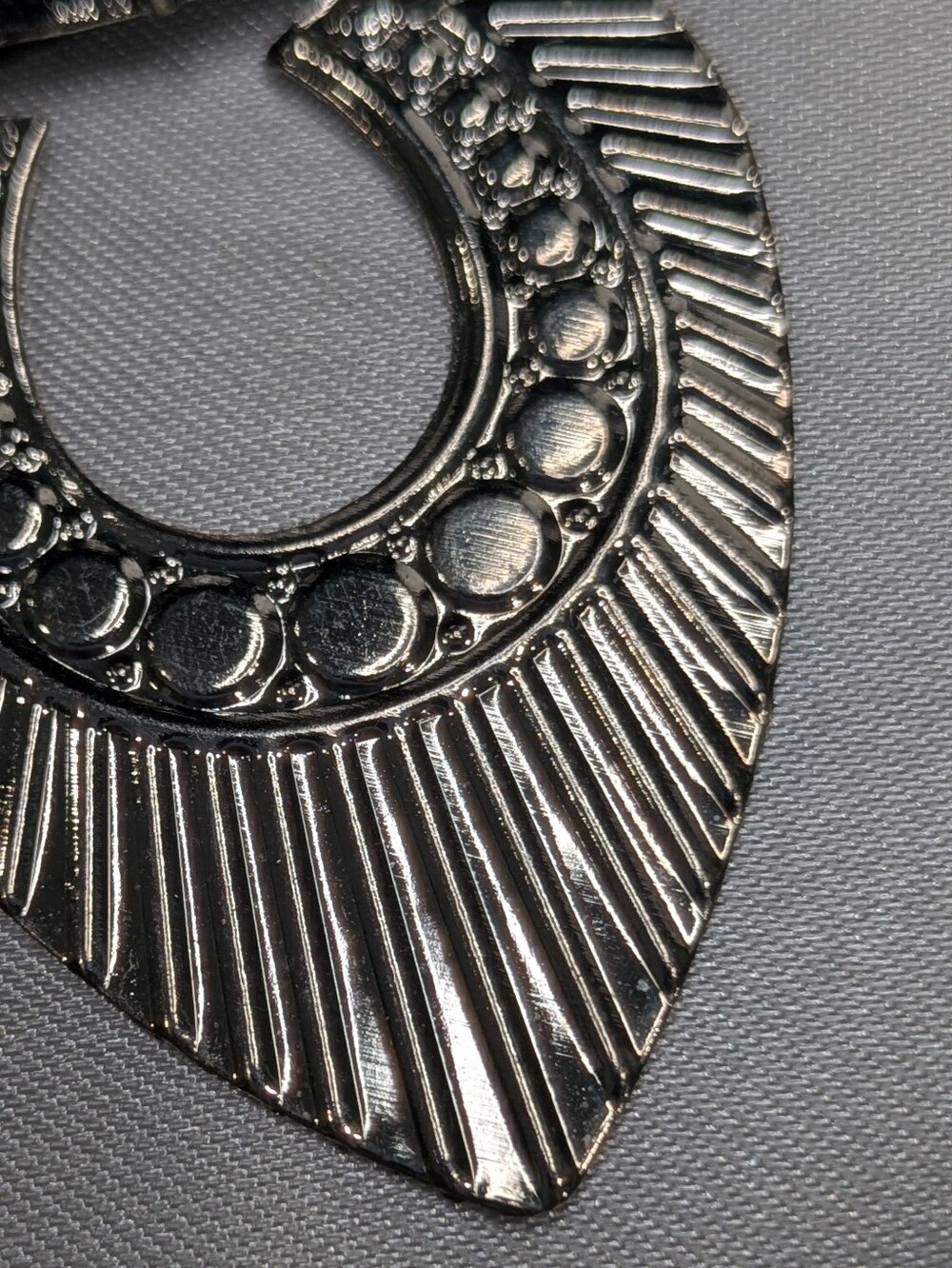 Silver Owl Drop Earrings with Black Bead Accents - Picture 6 of 6